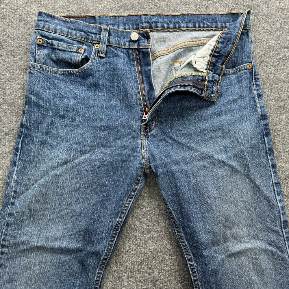 Levi Strauss 505 Jeans Men's Size 34x30 Blue Straight Leg Denim Classic Pants